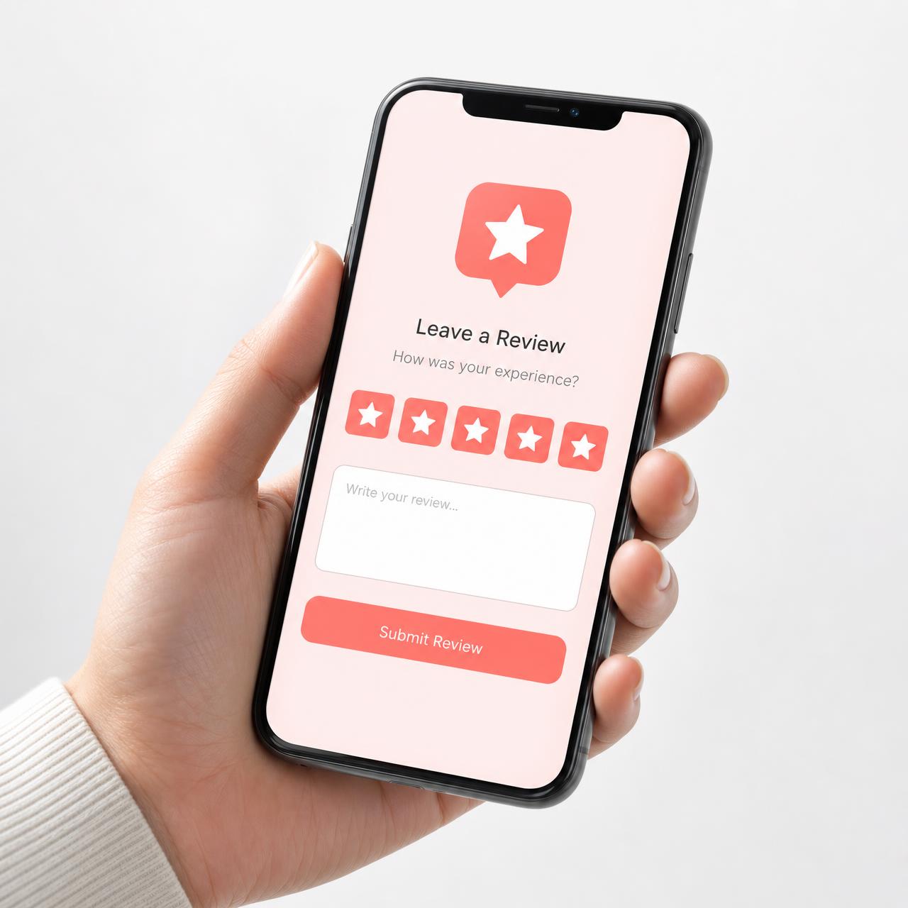 Mobile star rating screen